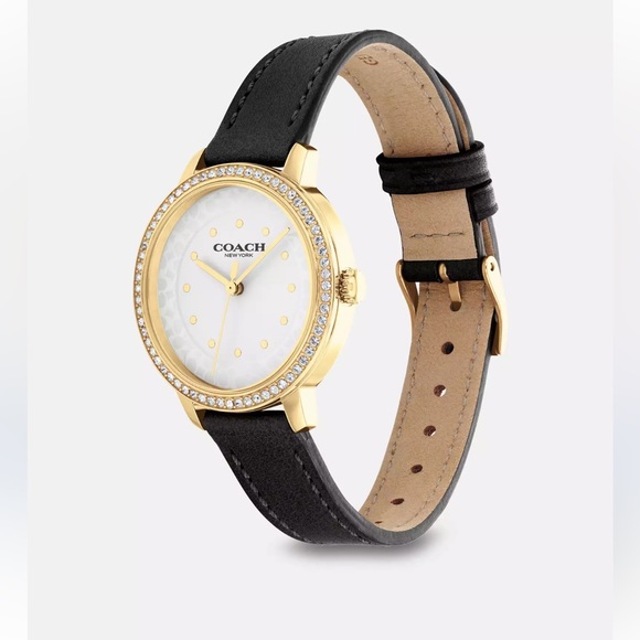 coach watch black leather - Picture 3 of 10